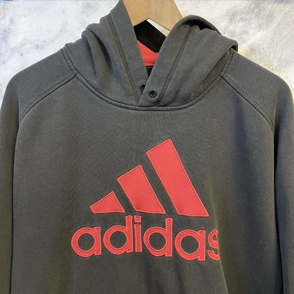 adidas Other - Adidas Hoodie Sweatshirt Embroidered Logo Mens XL Black L3